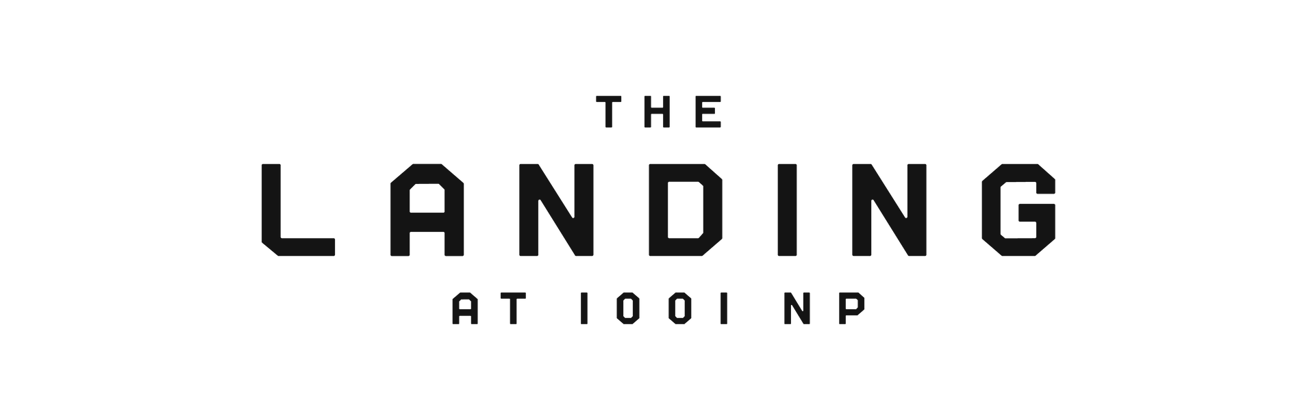 Property logo black at The Landing at 1001 NP, Fargo, ND 58102